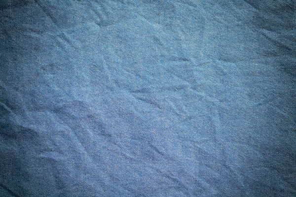 Blauw katoen textuur oxford stof achtergrond — Stockfoto