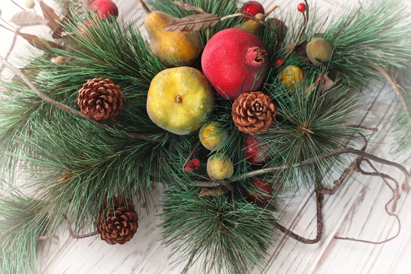 Prettige kerstdagen en gelukkig Nieuwjaar kaart achtergrond — Stockfoto