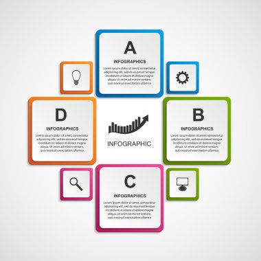İş seçenekleri infographics şablonu.