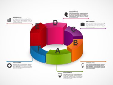 Soyut seçenekler bilgi grafikleri şablonu.