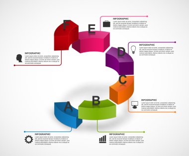 Soyut seçenekler bilgi grafikleri şablonu.