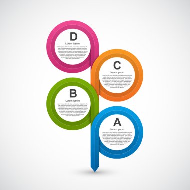 Soyut seçenekler bilgi grafikleri şablonu.