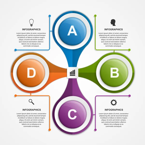 Opzioni astratte modello infografica. Illustrazione vettoriale . — Vettoriale Stock