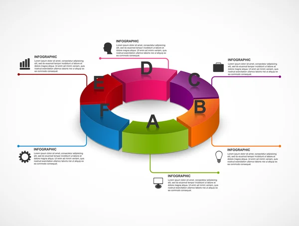 Abstrakta alternativ infographics mall. — Stock vektor