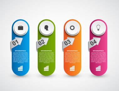 Soyut seçenekler bilgi grafikleri şablonu.