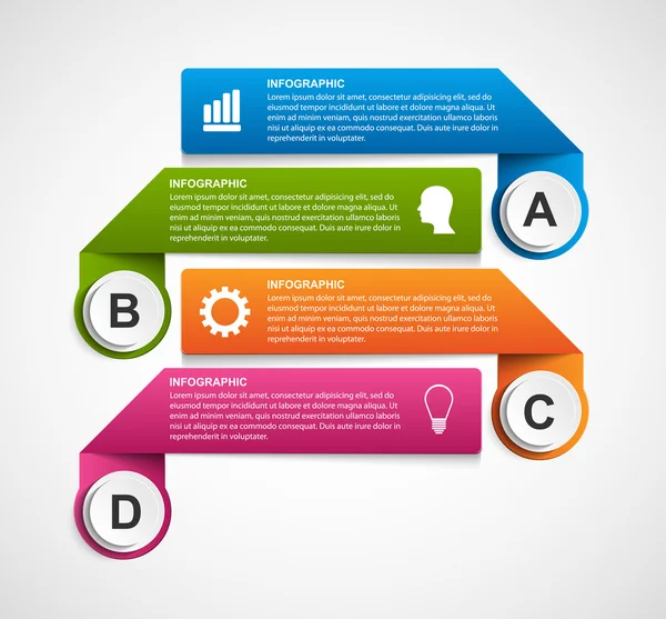 Opcje abstrakcyjne infografiki szablonu. Elementy projektu. — Wektor stockowy