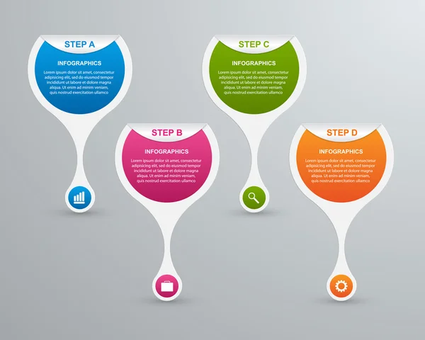 Plantilla de infografías de opciones abstractas . — Vector de stock