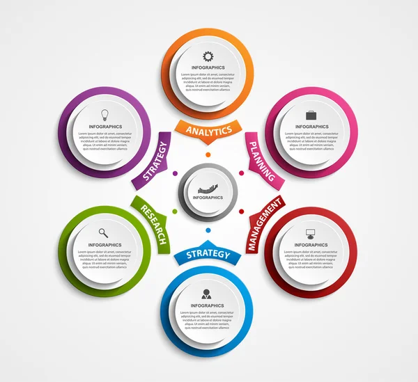 Plantilla de infografías de opciones abstractas . — Archivo Imágenes Vectoriales