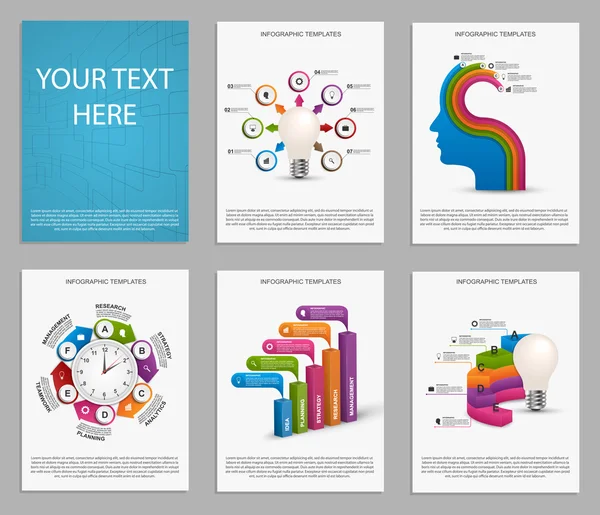 Kolekce barevné infografiky. Designové prvky. — Stockový vektor