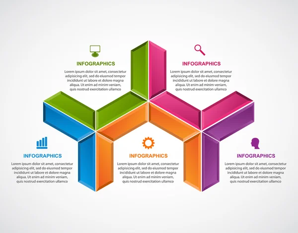 Abstrakte Optionen Infografik Vorlage. — Stockvektor