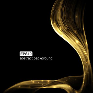 Soyut ışık dalgası fütüristik arka planı. Vektör illüstrasyonu.