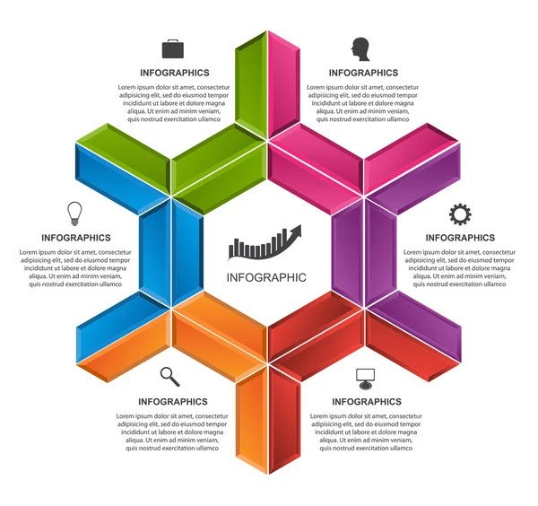 Modelo de infográficos de opções abstratas . — Vetor de Stock