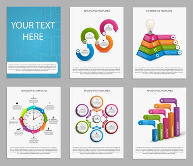 Renkli infographics topluluğu. Tasarım öğeleri.