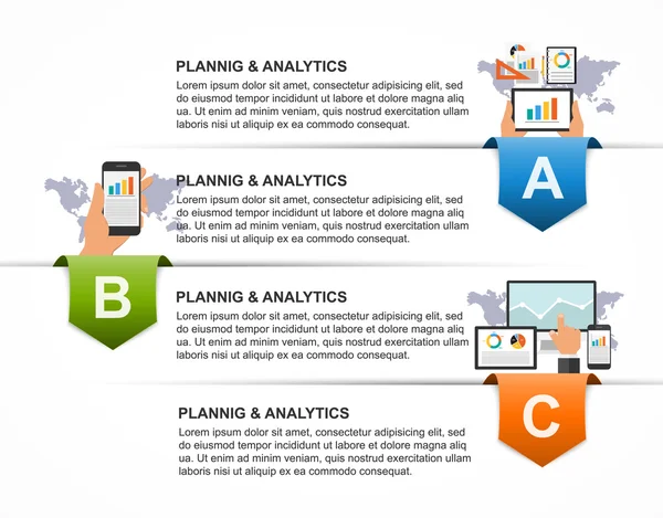 Abstraktní možnosti infografická šablona. — Stockový vektor