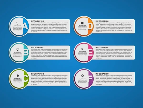 Modello Infografico Con Opzione Numerica Presentazioni Aziendali Può Essere Utilizzato — Vettoriale Stock