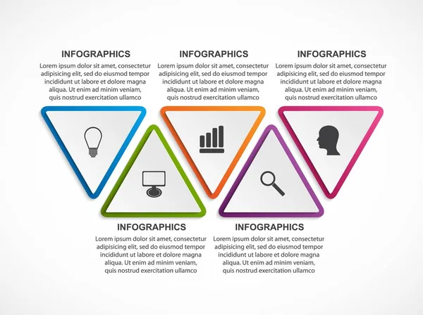 Optionen Infografik Vorlage Infografiken Für Unternehmenspräsentationen Oder Informationsbanner — Stockvektor