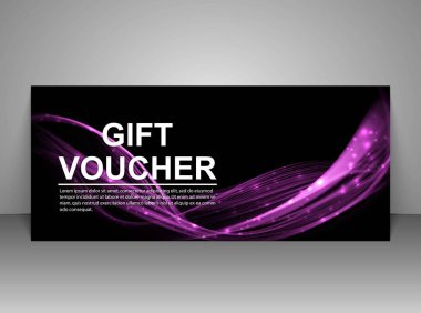 Hediye çeki şablonları, indirim sertifikaları. Kuponların vektör illüstrasyonu. Tanıtım kartı.