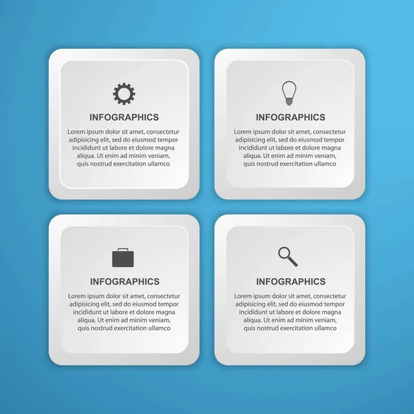 Infografías Para Presentaciones Negocios Banner Informativo — Archivo Imágenes Vectoriales