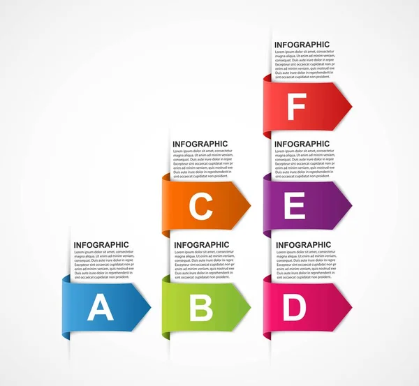 Options Affaires Infographie Chronologie Modèle Conception Pour Les Présentations Commerciales — Image vectorielle