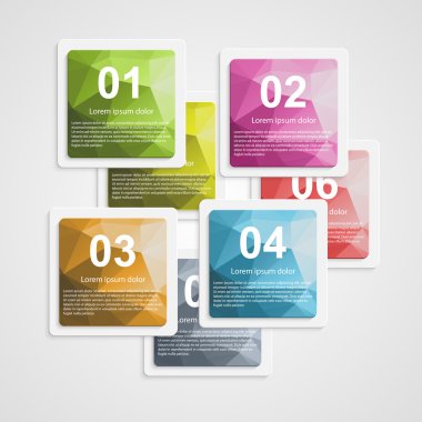 soyut kare infographics şablonu.