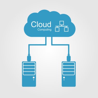 bulut bilgi işlem kavramı. modern tasarım şablonu.