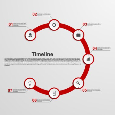 infographics zaman çizelgesi kavramı.