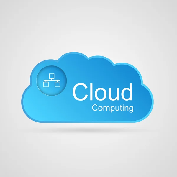 Concept de cloud computing. Modèle de design moderne . — Image vectorielle