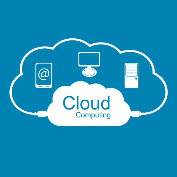 Cloud computing concept. moderne ontwerpsjabloon. — Stockvector