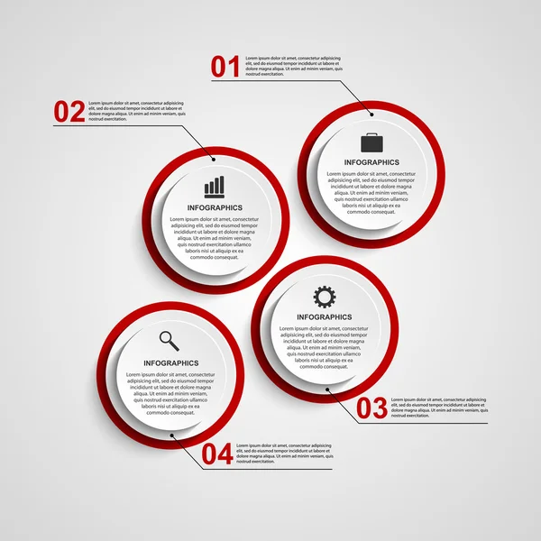 Abstrakt cirkel infographic formgivningsmall. — Stock vektor