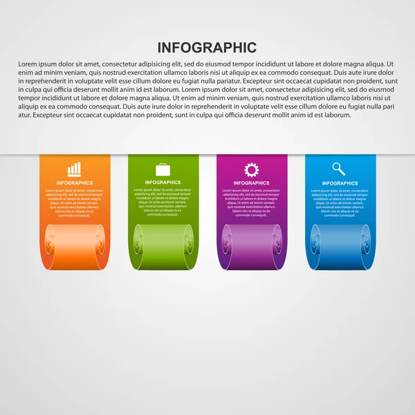 Nastri modello moderno infografica — Vettoriale Stock