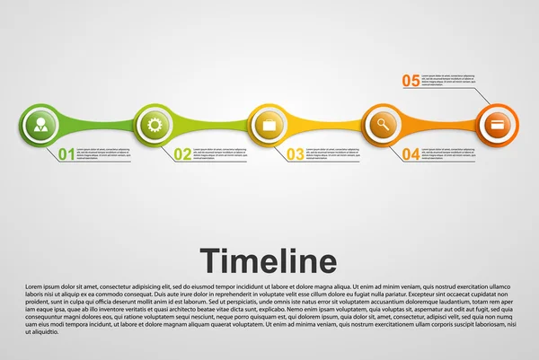 Concetto di timeline infografica . — Vettoriale Stock