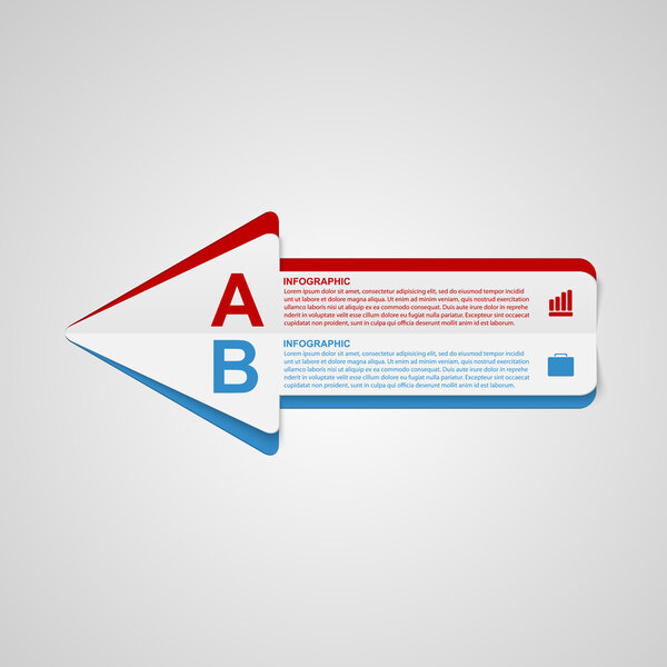 Vector creative paper arrow infographic template.