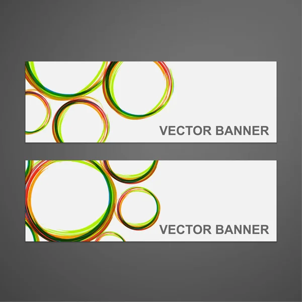 Vektor abstrakte bunte Banner Set. — Stockvektor