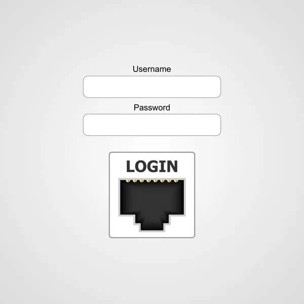 Στοιχείο ui του διανύσματος login μορφή στην υπολογιστή στυλ. — Διανυσματικό Αρχείο