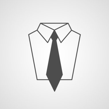 Vector tie and shirt design icon. Business flat symbol concept.