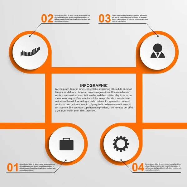 Modelo de design infográfico de círculo abstrato . — Vetor de Stock