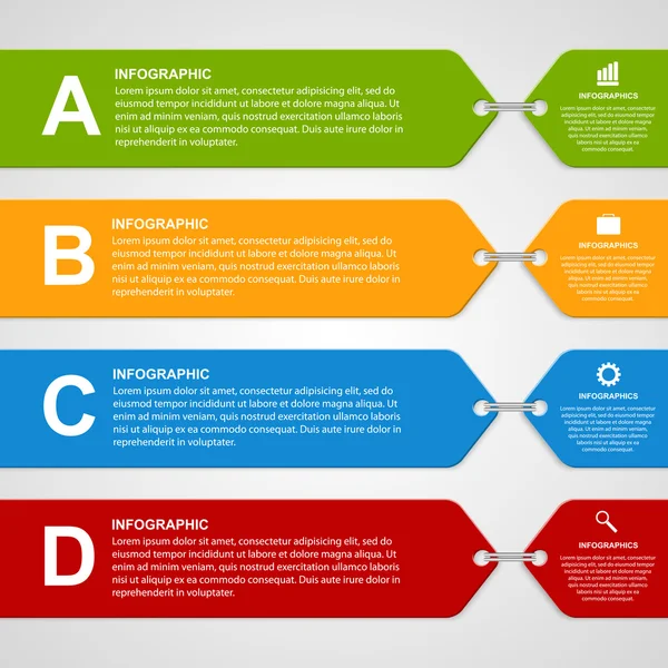 Banner de opciones de infografía de color moderno. Elementos de diseño . — Archivo Imágenes Vectoriales