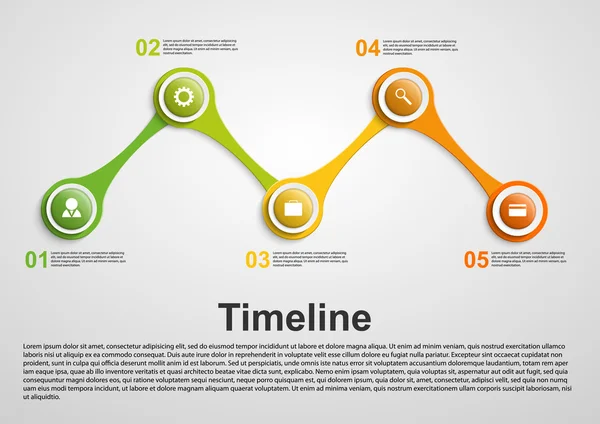 インフォ グラフィックのタイムラインの概念. — ストックベクタ