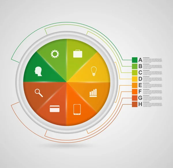 Abstract color circle infographic design template. — Stock Vector