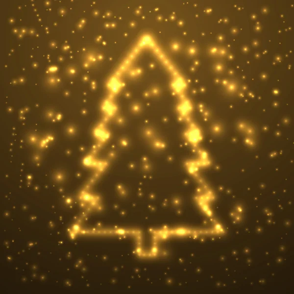 Διάνυσμα λαμπερό χριστουγεννιάτικο δέντρο. — Διανυσματικό Αρχείο