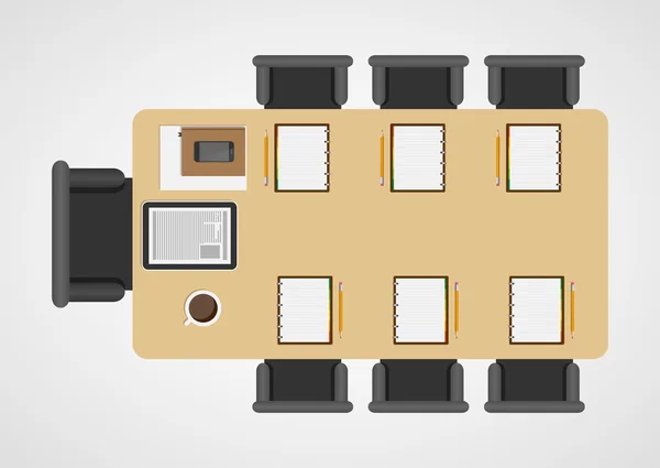 Reunião de negócios, brainstorming, trabalho em equipa. Conceito de design plano. Ilustração vetorial . —  Vetores de Stock