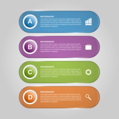 İş seçenekleri infographics şablonu.