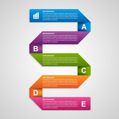 Kağıt etiket, Banner, Infographic seçenekleri. Tasarım öğesi. Vektör çizim.