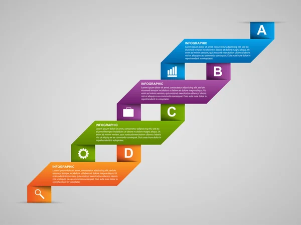 Etiqueta de papel abstrato, banners, modelo de infográfico de opções. Elemento de design. Ilustração vetorial . — Vetor de Stock