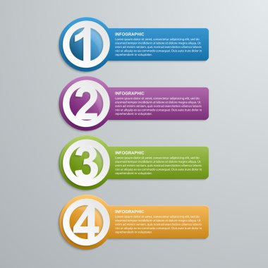 Soyut yaratıcı numaralı Infographic.