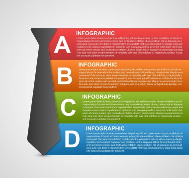 Soyut Infographic seçenekleri afiş. Tasarım öğeleri. 