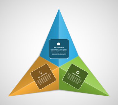üçgen Infographic tasarım öğesi. vektör çizim.
