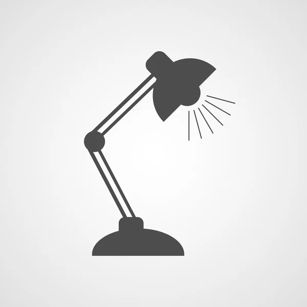 Lámpara de lectura icono plano. Ilustración vectorial . — Vector de stock