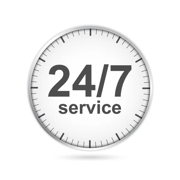 24 hours 7 days customer service icon. — Stock Vector