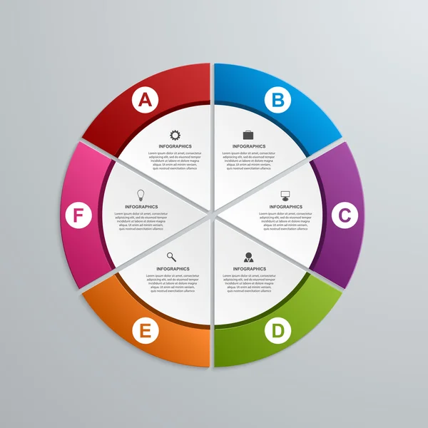 Plantilla de diseño infográfico abstracto vectorial . — Vector de stock